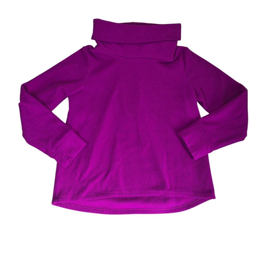 Old Navy Micro Fleece Turtleneck High Low Hem Pullover Girls Size L 10 12 Purple